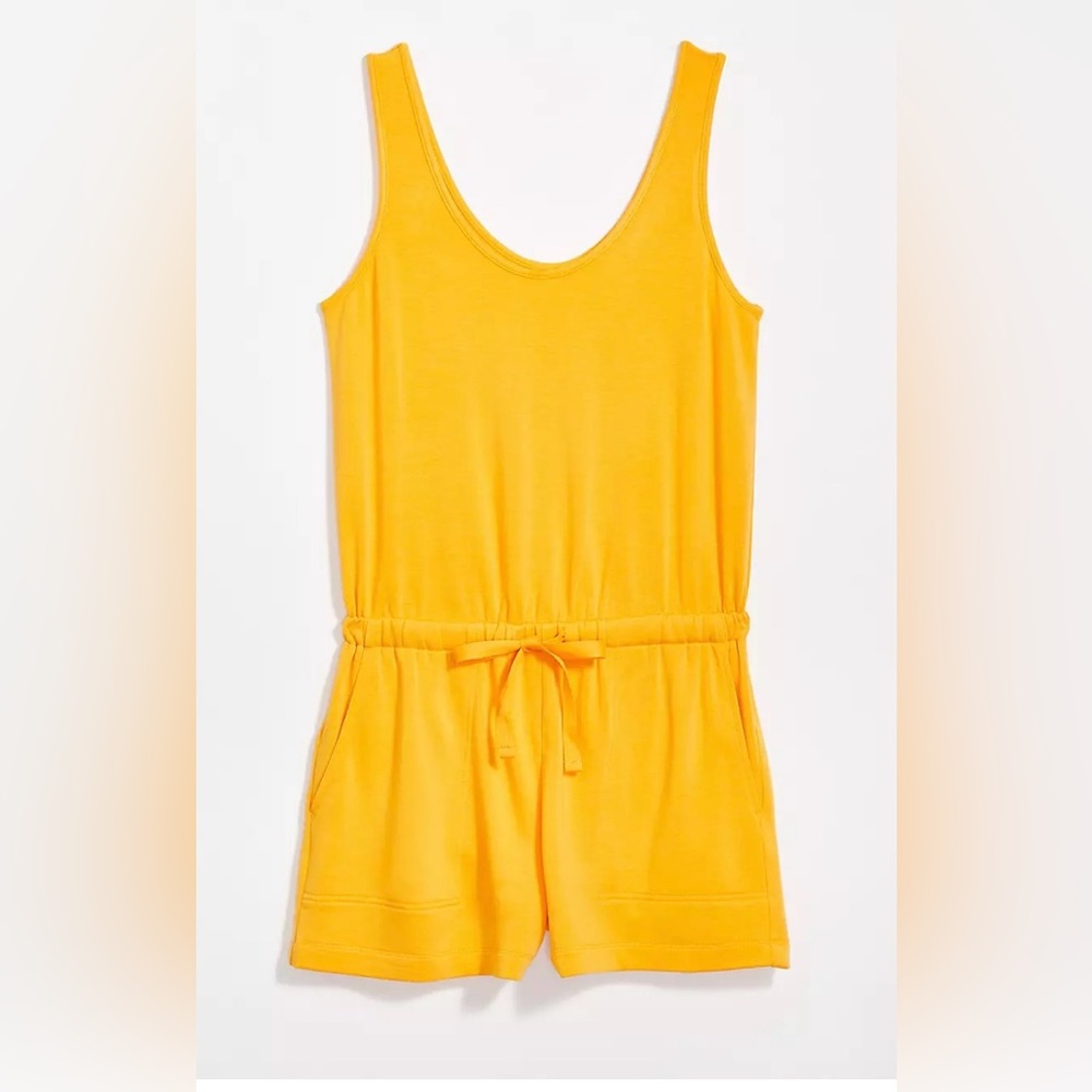Lou & Grey Signature Softblend Drawstring Romper. Size: Large. NWOT